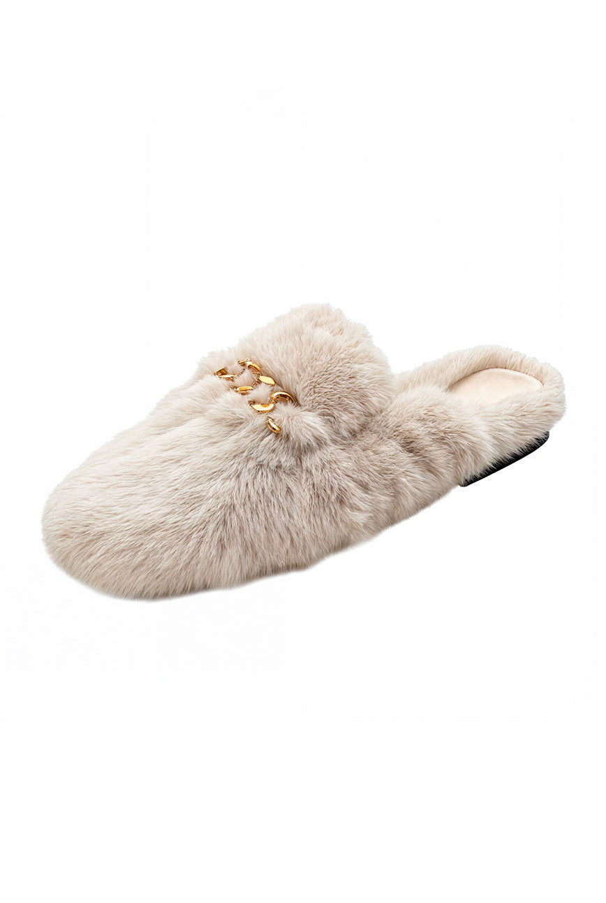 Manuela White Slippers