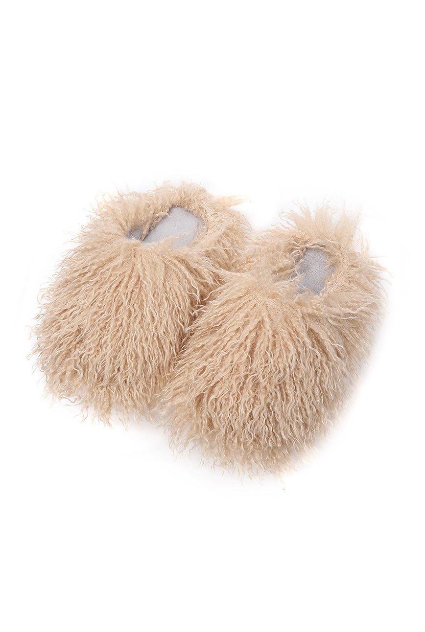 The Lux Comfy Beige Slippers