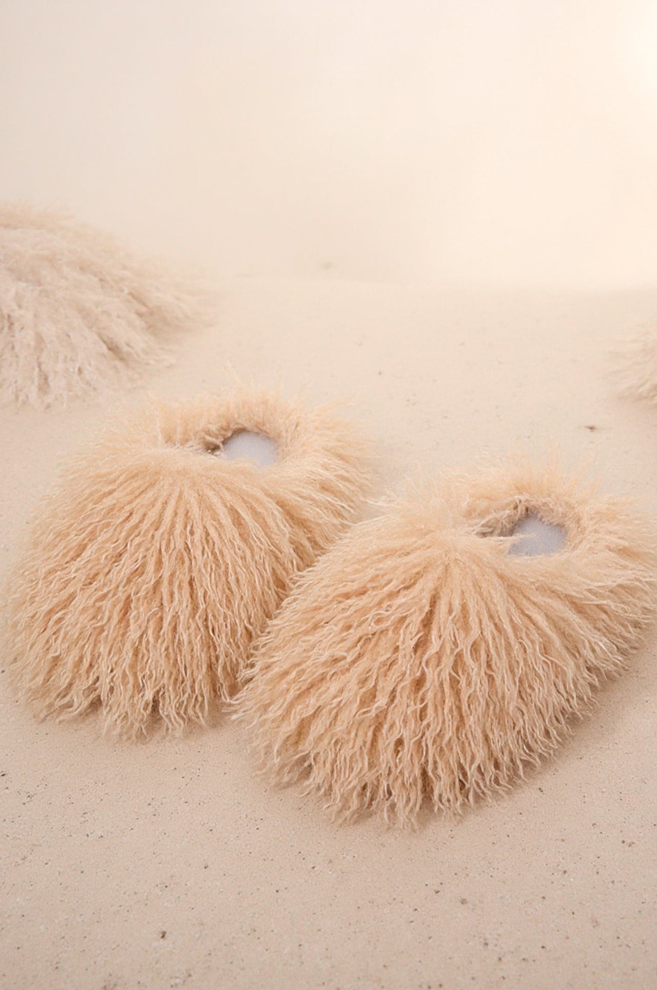 The Lux Comfy Beige Slippers