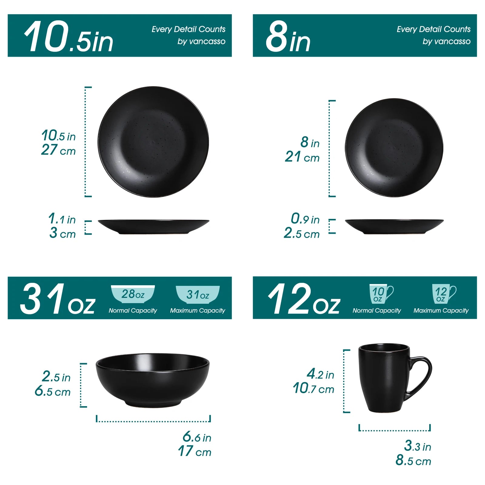 Teide Tableware (16/32/48 PCS)