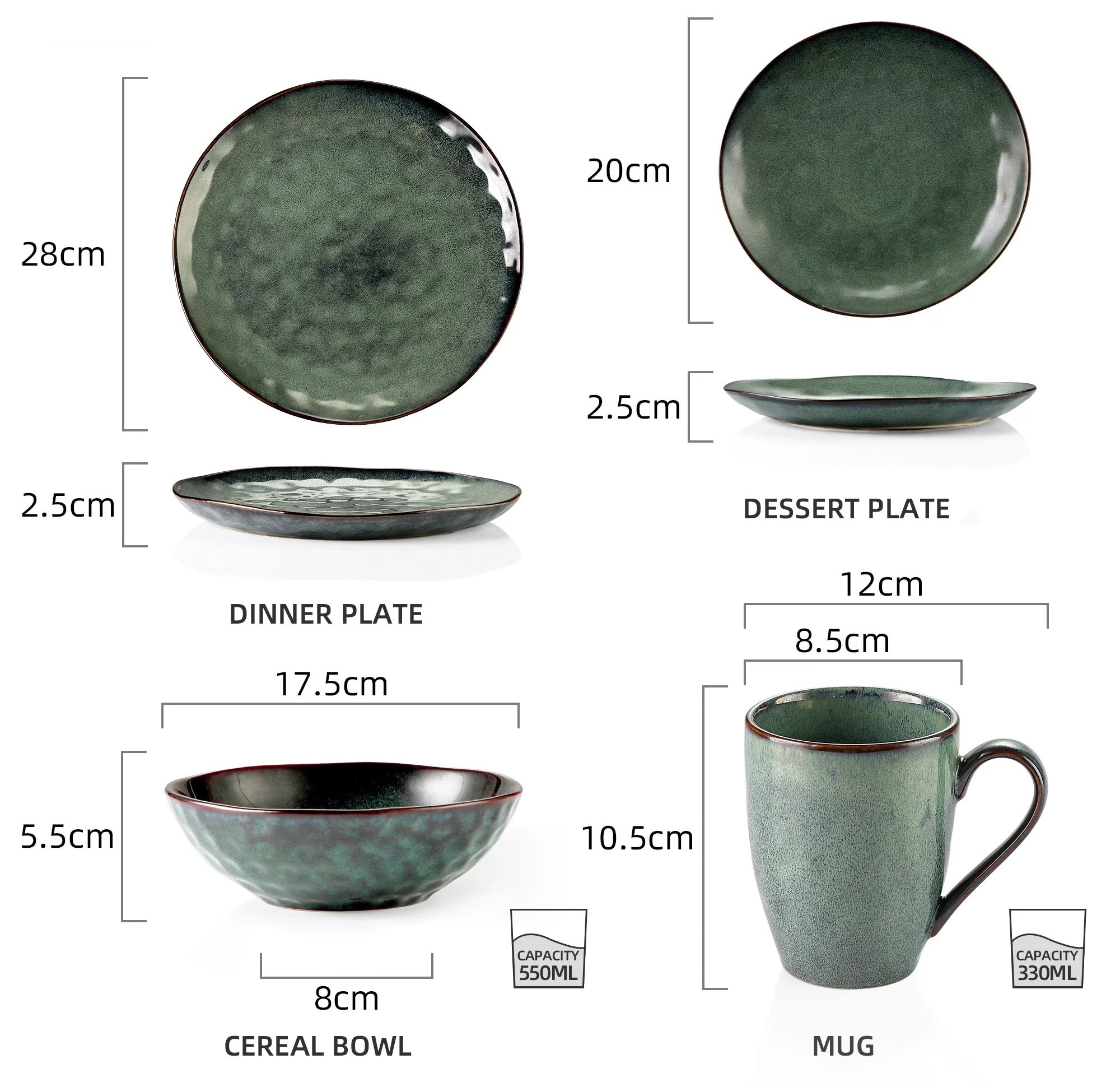 Hispana Tableware (16/32/48 PCS)