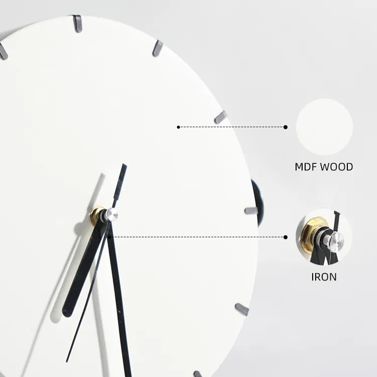 Table Clock London in White