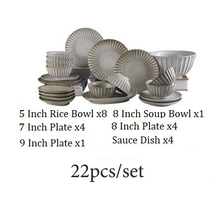 Atenas Tableware 4 Sets (22PCs)