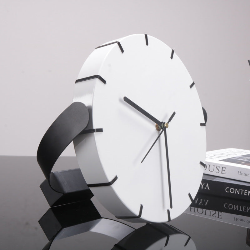 Table Clock London in White